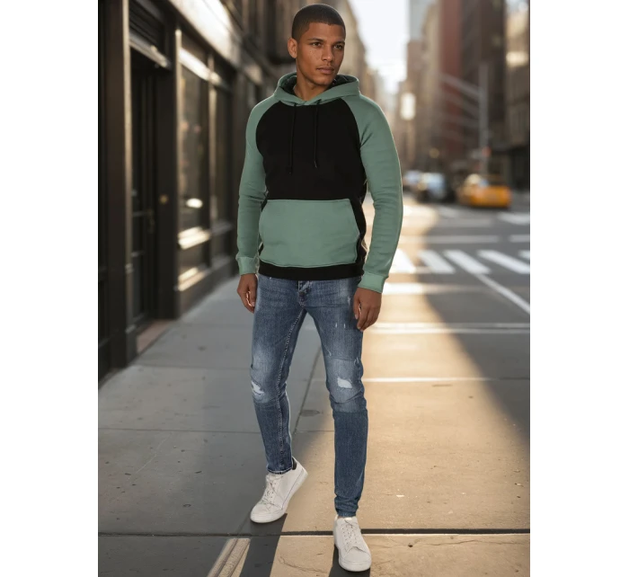 Pánska základná mikina s kapucňou čierna FashionStreet BX5896