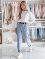 Dámské kalhoty chinos s páskem modrá Dstreet model 21986261 - FashionStreet