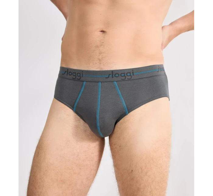 Pánske nohavičky Start Midi C2P box - HNEDÁ - SVETLÁ KOMBINÁCIA - čierna a sivá M003 - SLOGGI