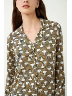 Vamp - Nočná košeľa na gombíky s potlačou slona 21003 - Vamp