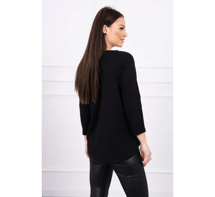 Blúzka s potlačou Superior čierna