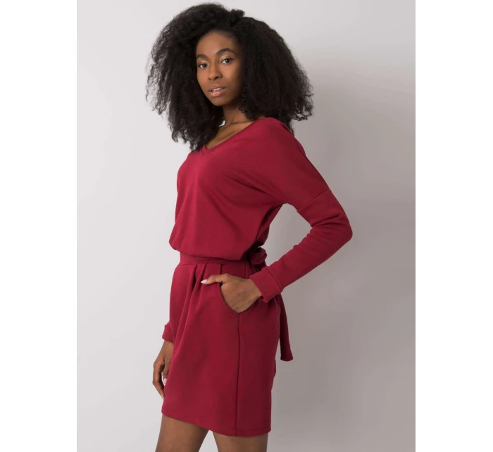 Šaty RV SK model 16732250 kaštanová - FPrice Šaty RV SK model 16732250 kaštanová - FPrice