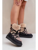 Dámske snežnice D.Franklin s kožušinou - čierne Dámske snežnice D.Franklin s kožušinou - čierne