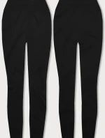 Hrubšie čierne bavlnené legíny (YW003)