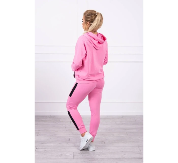 Športová sada s pruhmi svetlo ružová
