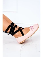 Wiązane Baleriny Lu Boo Różowe Wiązane Baleriny Lu Boo Różowe