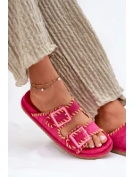 Dámské Pantofle S Přezkami A Dekorativním Fuchsie model 21696562 - Boto