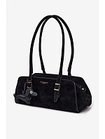 Kabelka z imitace semiše s přívěskem černá model 22111600 - Flora&Co