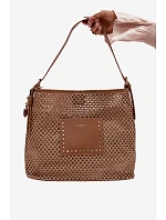 Kabelka s Pletením a Světle hnědá model 22111686 - Flora&Co