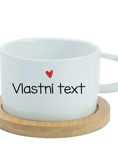 Vlastný text na keramickom hrnčeku „MAKRONKA“