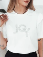 Dámske tričko JOY ecru FashionStreet RY2524 Dámske tričko JOY ecru FashionStreet RY2524