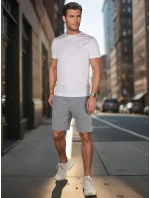 Pánske sivé teplákové šortky Dstreet SX2485