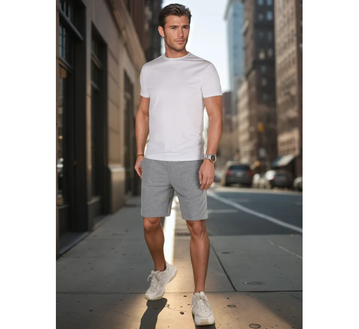 Pánske sivé teplákové šortky Dstreet SX2485