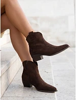 Botki damskie zamszowe na brązowe model 22346301 - FashionStreet