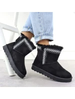 Dámske semišové snehové topánky čierne Potocki 06303