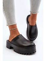 Damskie Klapki Na Masywnej Podeszwie Big Star NN274014 Czarne