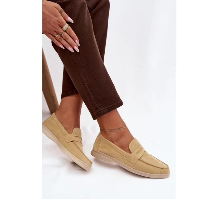 Dámské mokasíny z eko semiše žluté Renelia