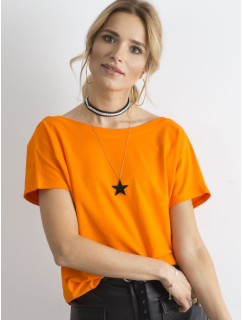 Oranžové tričko so zadným výstrihom