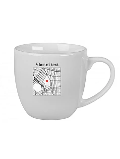 Personalizovaný keramický hrnček s objemom 400 ml s mapou