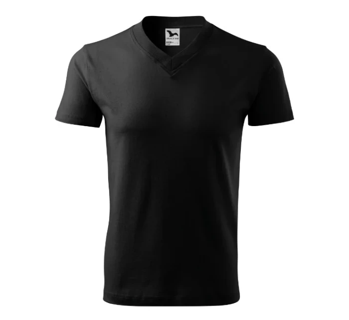 V-neck tričko unisex černá V-neck tričko unisex černá