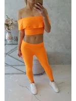 Sada s volánky oranžová neonová