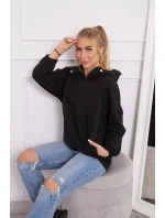 Mikina s kapucňou čierna