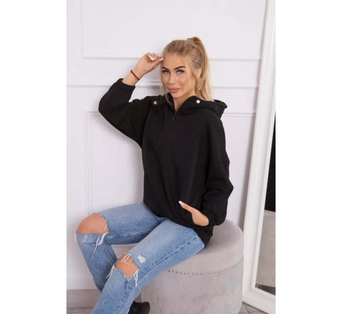 Mikina s kapucňou čierna