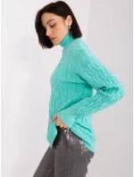 Sweter AT SW model 19040899 mietowy - FPrice Sweter AT SW model 19040899 mietowy - FPrice