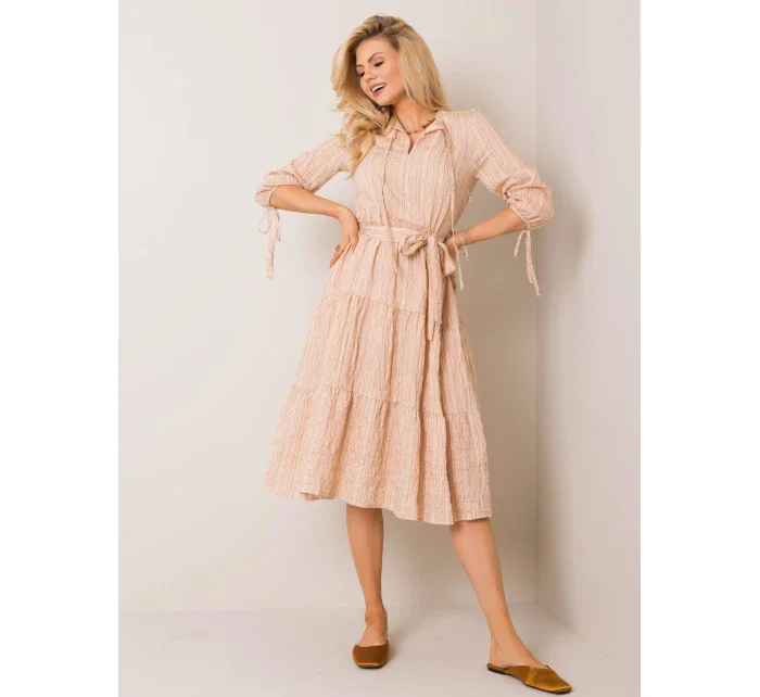 Šaty LK SK 508005.07P béžová Šaty LK SK 508005.07P béžová