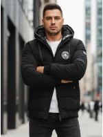 Pánská prošívaná zimní bunda s kapucí černá Dstreet model 21991528 - FashionStreet Pánská prošívaná zimní bunda s kapucí černá Dstreet model 21991528 - FashionStreet