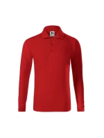 Malfini Pique Polo LS Jr MLI-24107 červená polokošeľa