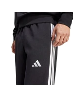 Pánske nohavice adidas Essentials Three Stripes Fleece Wide Leg Pants Black JM1770