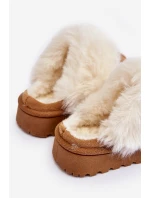 Kapcie Dziecięce Z Futerkiem Camel Birasta