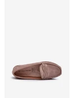 Dámské Mokasíny Z Semiše Tmavě Béžové model 21661255 - EVENTO