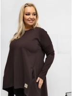 Tunika RV TU model 21807920 ciemny brązowy - FPrice Tunika RV TU model 21807920 ciemny brązowy - FPrice