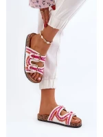 Dámské pantofle s korkovou podrážkou, bílá Fannea Dámské pantofle s korkovou podrážkou, bílá Fannea