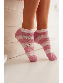 Dámske pruhované ažurové ponožky 1504.003