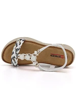 Bílé dámské sandály Artiker na podpatku model 22129993