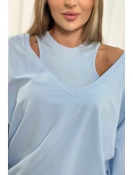 model 18752910 set mikina + top + legíny modrá - K-Fashion model 18752910 set mikina + top + legíny modrá - K-Fashion