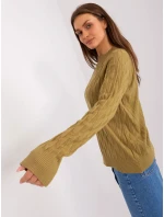 Sweter AT SW model 18884830 oliwkowy - FPrice
