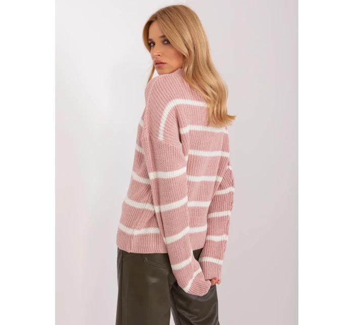 Sweter BA SW model 18955471 ciemny różowy - FPrice Sweter BA SW model 18955471 ciemny różowy - FPrice