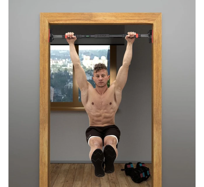 Posilňovacia tyč HMS DD401 s rovnou šírkou 98-133 cm