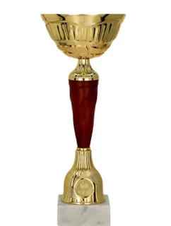 Kovový pohár so zlatým octom