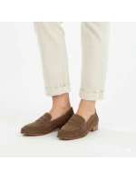 Ažurové semišové boty hnědé model 21944584 - Potocki