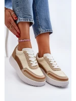 Dámské tenisky na platformě béžové model 21650631 - Boto