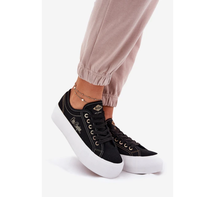 Dámské textilní tenisky na platformě model 21693274 černé - Lee Cooper