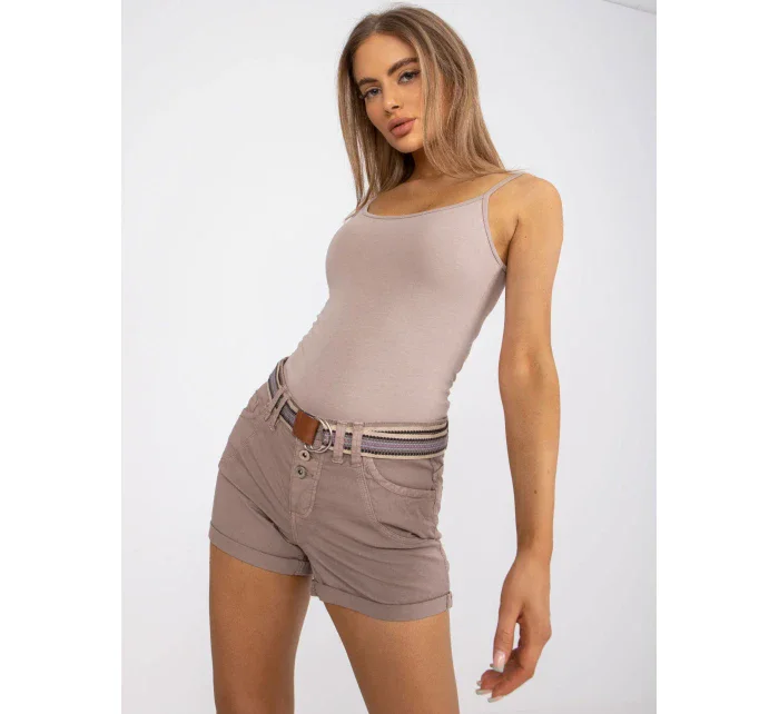 Šortky D63990Z62190K tmavo lila