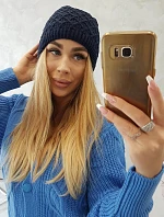 Fleecová čiapka K204 tmavomodrá - Oliwier