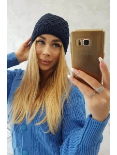 Fleecová čiapka K204 tmavomodrá - Oliwier