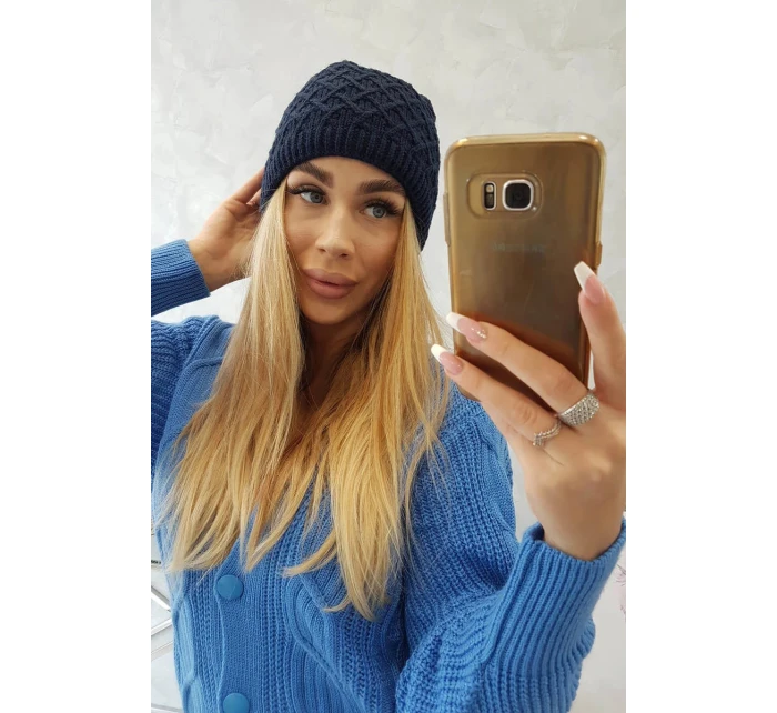 Fleecová čiapka K204 tmavomodrá - Oliwier